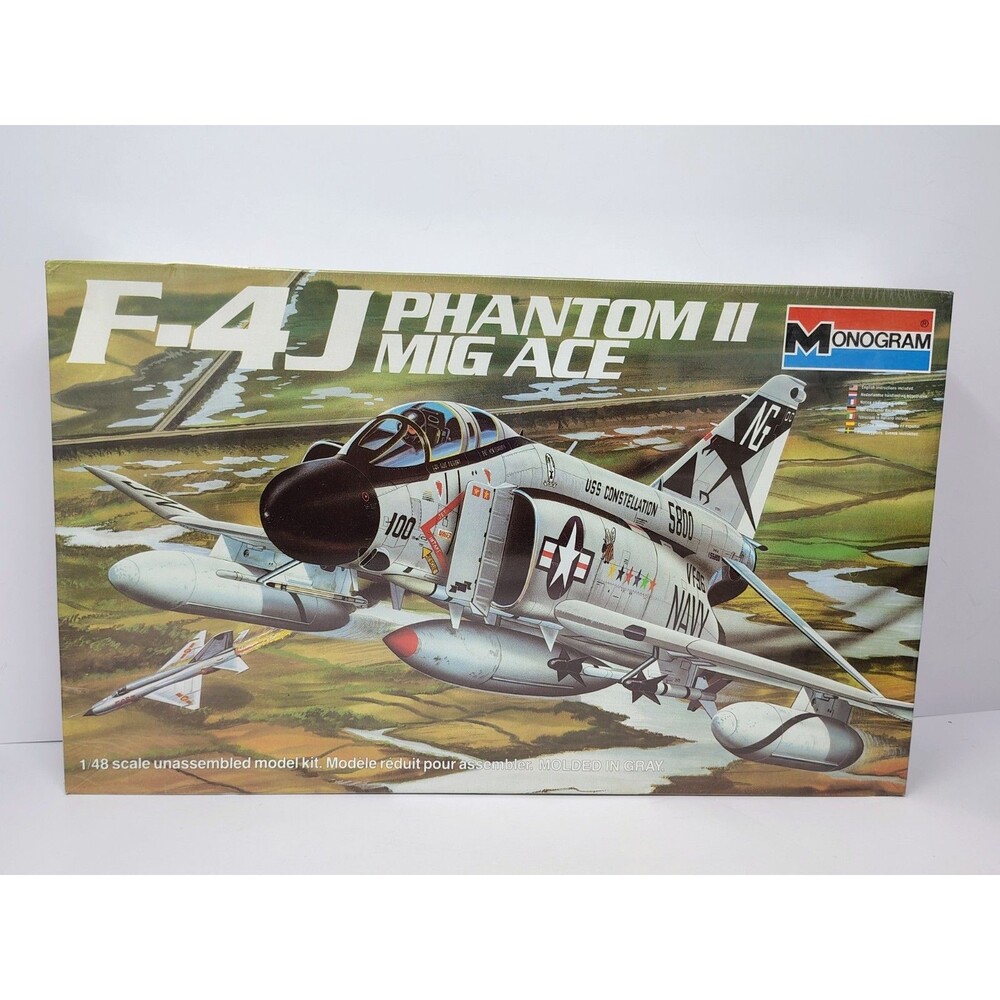 Monogram F-4J Phantom II MiG Ace Model Scale 1/48 Sealed